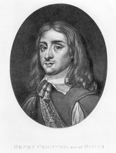Porträt von Henry Cromwell, graviert von Richard Earlom und Charles Turner (Mezzotint) von English School