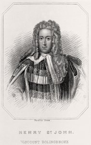 Porträt von Henry St. John, Viscount Bolingbroke von English School