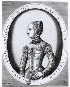 Porträt von Maria Stuart (1542-87) graviert von Hieronymus Cock, 1559 von English School