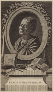 Porträt von Montesquieu von English School