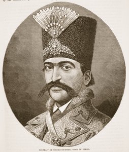 Porträt von Nasser-ed-Deen, Schah von Persien, Illustration aus Cassells Illustrierter Geschichte Englands