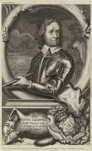 Porträt von Oliver Cromwell von English School