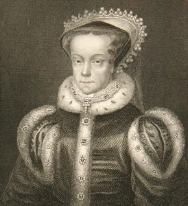 Porträt von Königin Maria I. (Gravur) von English School