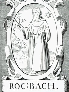 Porträt von Roger Bacon (ca. 1220-92), Illustration aus Wissenschaft und Literatur im Mittelalter und in der Renaissance, geschrieben und graviert von Paul Lacroix, 1878 von English School
