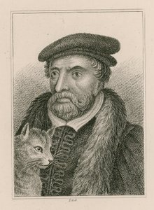 Porträt von Sir Richard Whittington und Katze, auch bekannt als Dick Whittington, Lord Mayor von London von English School