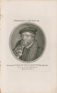 Porträt von Sir Richard Whittington und seiner Katze von English School