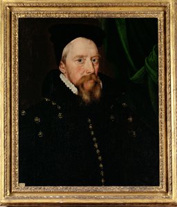 Porträt von William Cecil, 1. Baron Burghley (1520-98) von English School