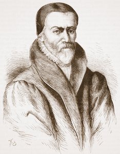 Porträt von William Tyndale (aus einem alten Stich in der Bibliothèque Nationale), Illustration aus The History of Protestantism von James Aitken Wylie, veröffentlicht 1878 von English School
