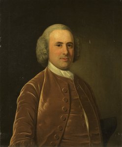 Porträt eines Mannes in braunem Mantel und Weste von English School