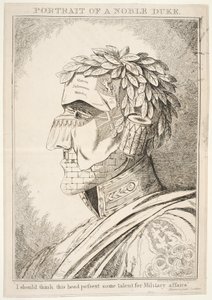 Porträt eines edlen Herzogs, ich denke, dieser Kopf besitzt einige militärische Talente, veröffentlicht von Thos McLean, 1829