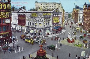 Postkarte mit Piccadilly Circus, ca. 1928 von English School