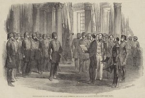 Überreichung der Adresse der irischen Nation an den Sultan in Konstantinopel (Gravur) von English School