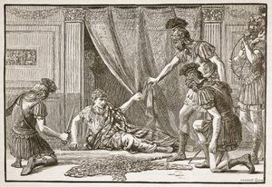 Prätorianergarde begrüßt Claudius als Imperator
