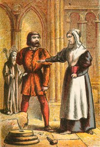 Frau des Priesters und der Steinmetz von English School