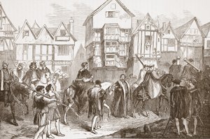 Prozession von Wolsey zur Westminster Hall, Illustration aus The History of Protestantism von James Aitken Wylie, veröffentlicht 1878