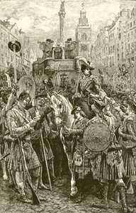 Proklamation des Alten Prätendenten als König Jakob VIII. von English School