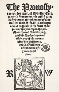 Prognostikation für immer von Erra Pater, gedruckt von R. Wyer von English School