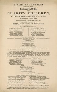 Programm der Psalmen und Anthems von English School