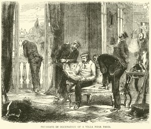 Preußen besetzen eine Villa in der Nähe von Paris, Oktober 1870