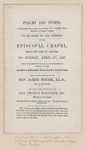 Psalmen und Hymnen, die in der Episcopal Chapel gesungen werden sollen von English School