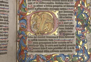 Psalter mit Sarum-Kalender, Fol 84 recto, Detail, ca. 1425-75 von English School