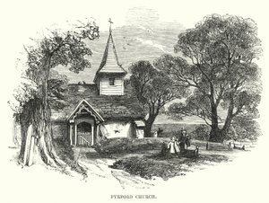 Pyrford Kirche (Gravur) von English School