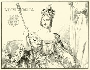 Königin Victoria (nach dem Krönungsporträt von Sir George Hayter) von English School