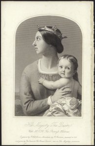 Königin Victoria und Prinzessin Helena von English School