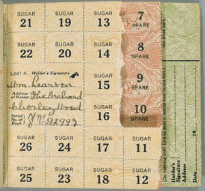 Rationierungsbuch für William Pearson, Chorleywood, Hertfordshire, 1919