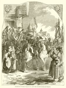 Empfang von Lord Wellington und den englischen Truppen in Frankreich von English School