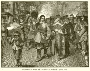 Empfang von Monk in der Stadt London