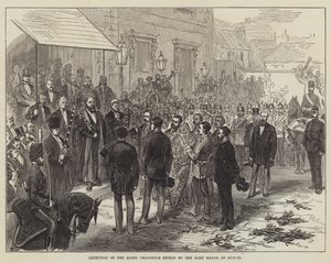 Empfang des Elcho Challenge Schildes durch den Oberbürgermeister von Dublin von English School