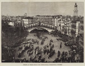 Regatta in Venedig während des Internationalen Geographischen Kongresses von English School