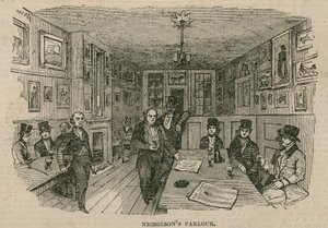 Renton Nicholsons Wohnzimmer, Garricks Head Hotel, Bow Street, London von English School