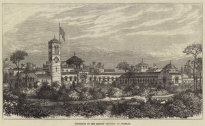 Residenz der britischen Gesandtschaft in Teheran (Stich) von English School