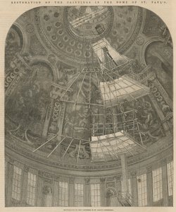 Restaurierung der Gemälde in der Kuppel der St. Pauls Kathedrale