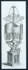 Drehendes dioptrisches Gerät für einen Leuchtturm, aus der Enzyklopädie der nützlichen Künste & Manufakturen, herausgegeben von Charles Tomlinson, ca. 1880er Jahre von English School