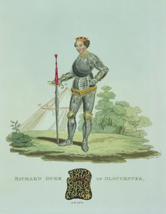 Richard III. (1452-85) 1470, graviert von W. Maddocks, aus Ancient Armour von Samuel Rush Meyrick, 1824