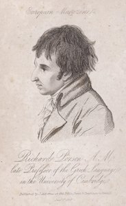 Richard Porson, englischer Gelehrter, Professor für Griechisch am Trinity College, Cambridge