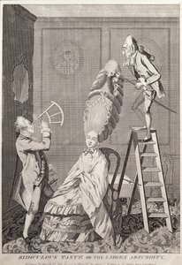 Ridiculous Taste or the Ladies Absurdity, veröffentlicht von A. Darly, London, 1771