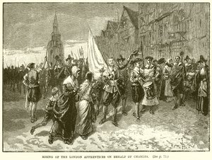 Aufstand der Londoner Lehrlinge zugunsten von Charles von English School