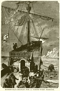 Robervals Suche nach einer Nordwestpassage von English School