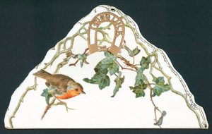 Rotkehlchen und Glückshufeisen, Weihnachtskarte