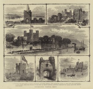 Rochester Castle, Kent (Stich) von English School