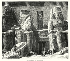 Felsentempel in Abousimbel von English School