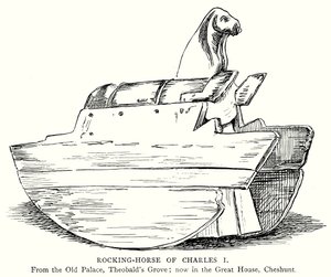 Schaukelpferd von Charles I (Gravur) von English School