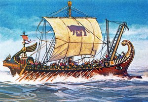 Römisches Kriegsschiff von English School