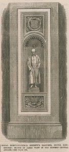 Gärten der Königlichen Gartenbaugesellschaft, South Kensington: Statue von James Watt in der östlichen zentralen Arkade von English School