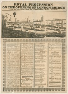 Königlicher Umzug zur Eröffnung der London Bridge, 1. August 1831 von English School