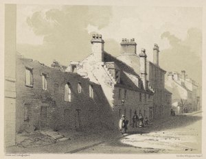 Ruiniertes Haus, Rottenrow (Stich) von English School